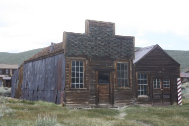 The Sam Leon Bar (left) and the barber shop are two of Bodie's survivors.