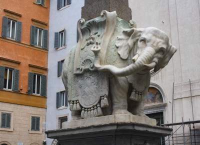 Elephant and Obelisk, Rome, Italy
