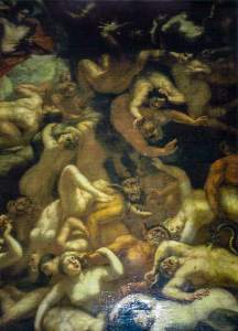 Painting of Hell, Great Church, Stockholm, Sweden