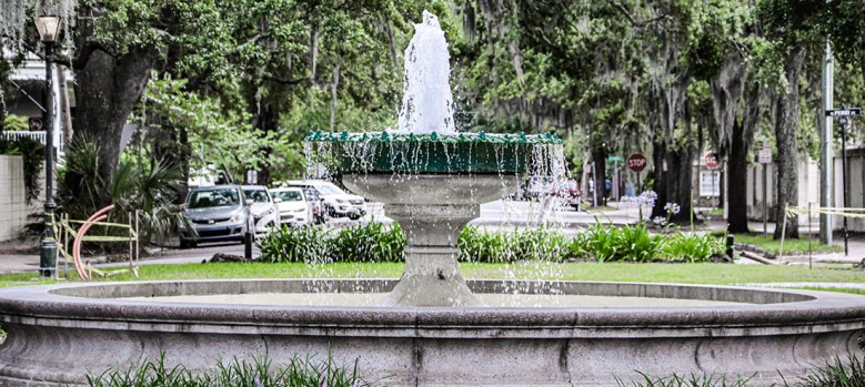 Fountain, Orleans Square, Savannah, Georgia