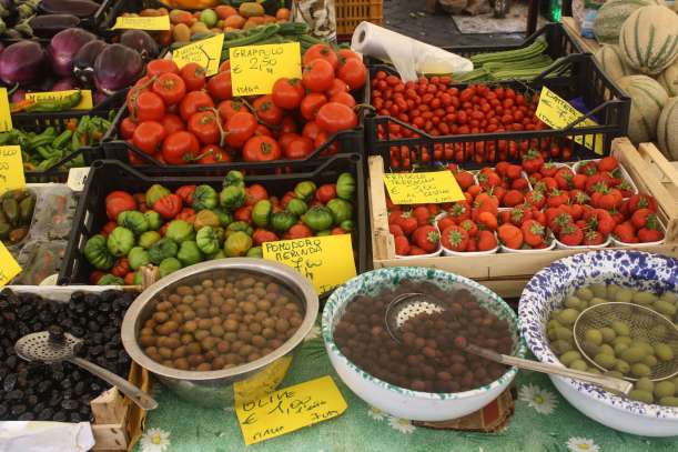 Campo de' Fiori Farmers Market, Rome, Italy